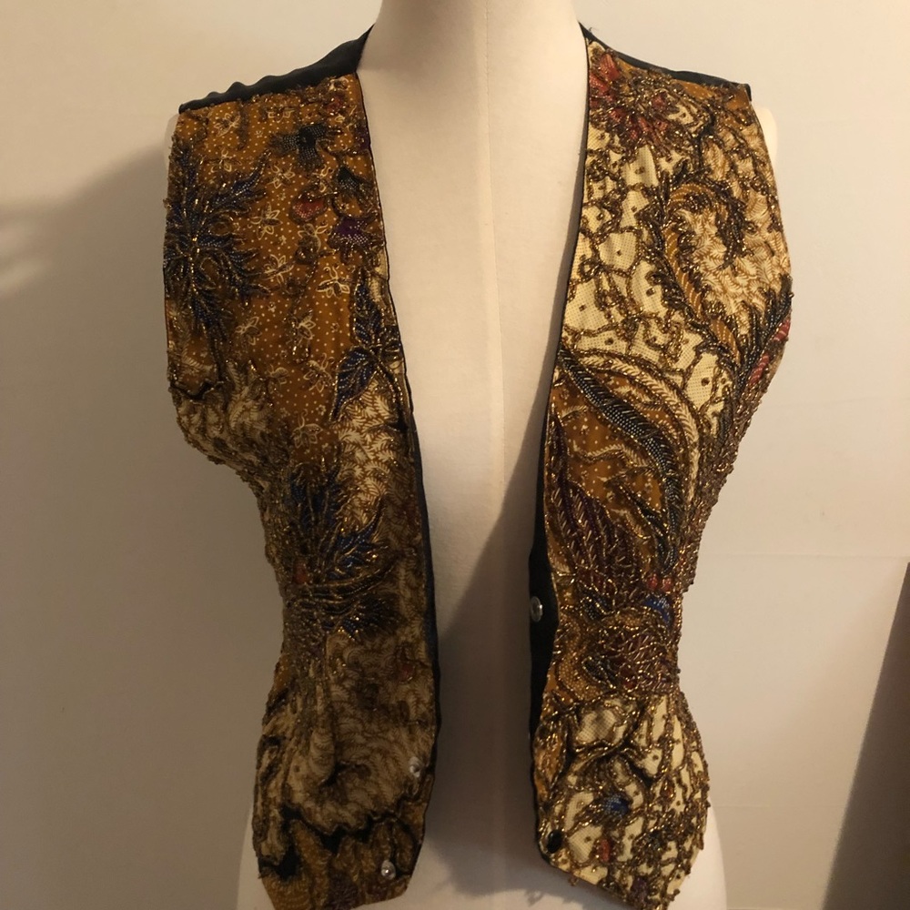 insane vintage beaded vest